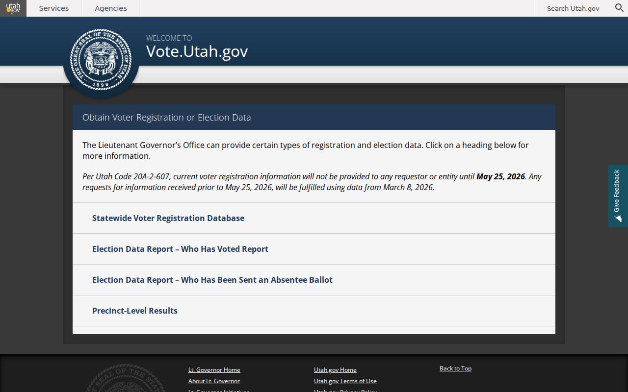 Bountiful voter registration records statewide file request